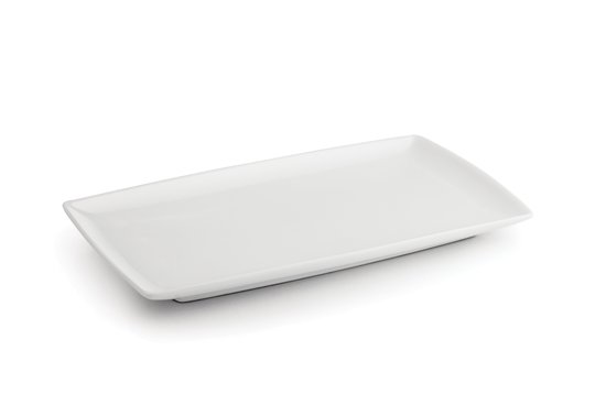 Haast je Zending Dragende cirkel Serveerschaal wit 30 x 15 cm - Smorre catering en verhuur service