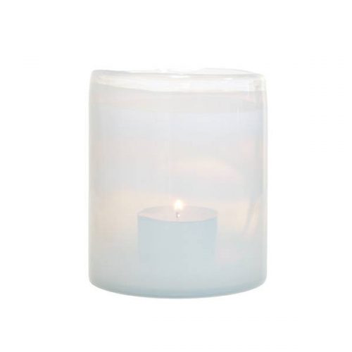 Waxinelicht houder mat wit glas