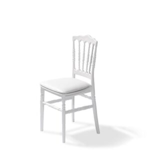 Stoel Napoleon wit en wit kussen Stoel Napoleon wit en wit kussen